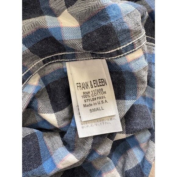 Frank & Eileen Womens Small Button Down Flannel Plaid Shirt Paul Cotton Italy - Picture 5 of 7